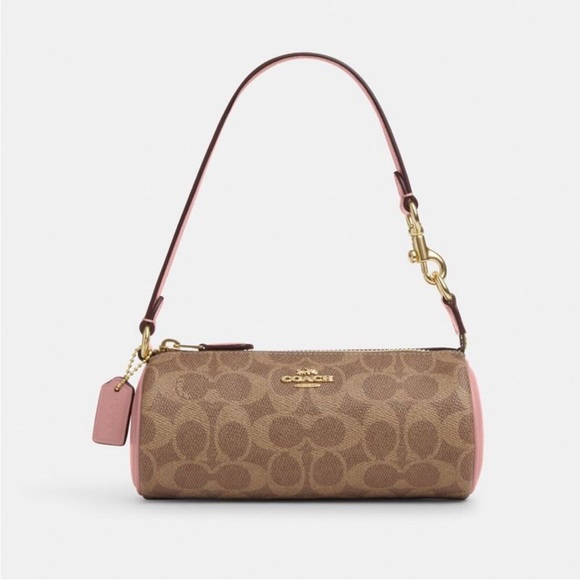 NWT！COACH NOLITA BARREL BAG IN COLORBLOCK SIGNATURE（COACH CY040）gift receipt - Picture 8 of 12